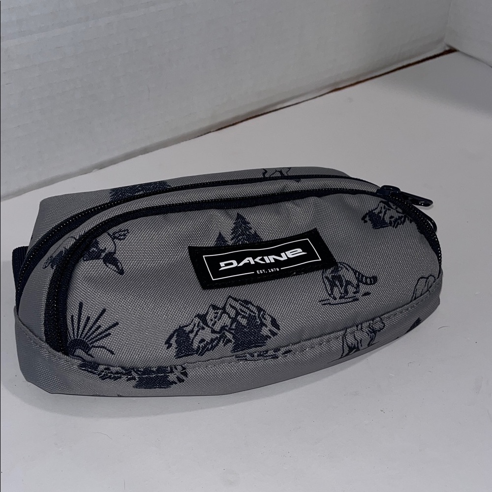 Dakine Gray Toiletry Bag with Navy Outdoor Print
